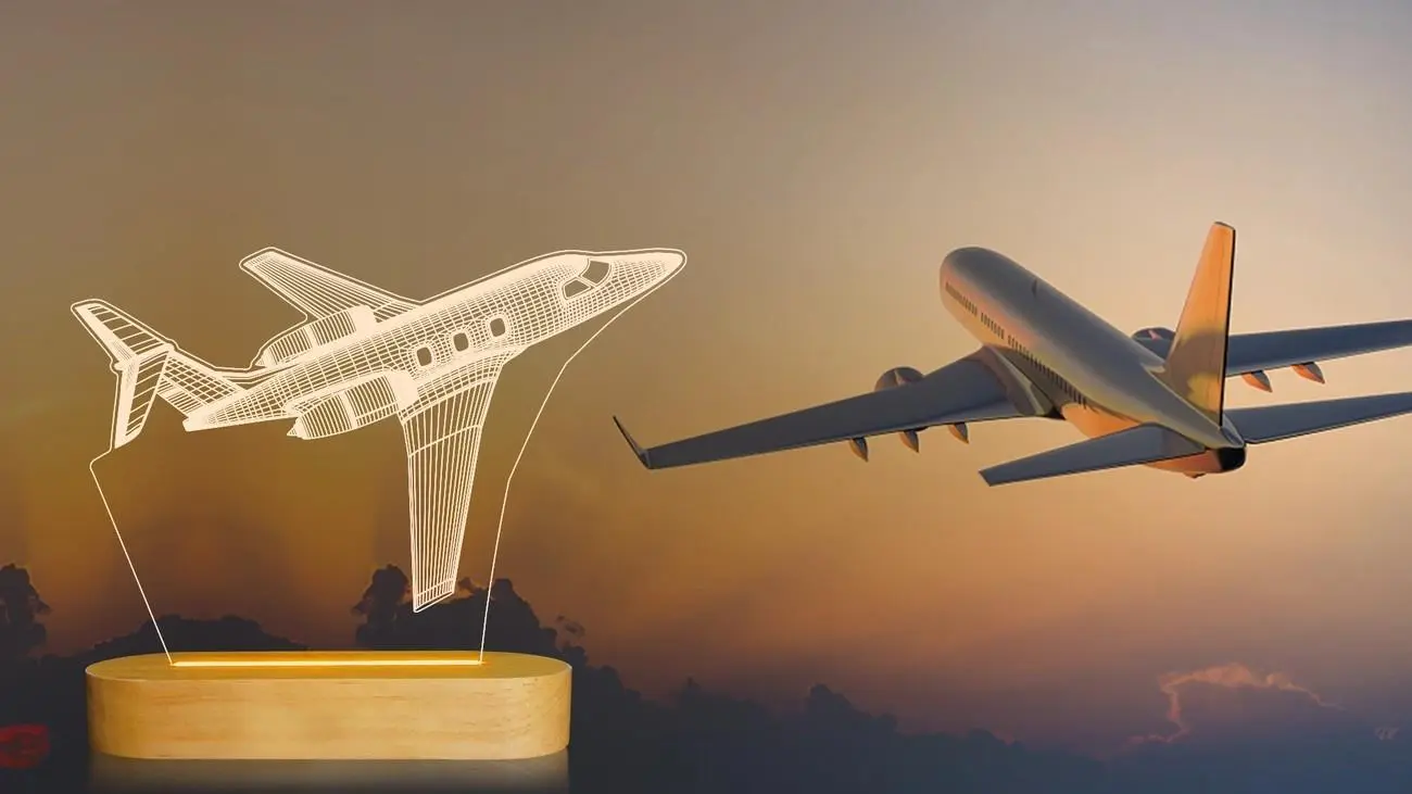 3D Airplane Night Light