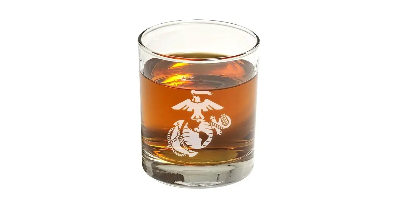 Marine Corps Engraved Whiskey Glass Set