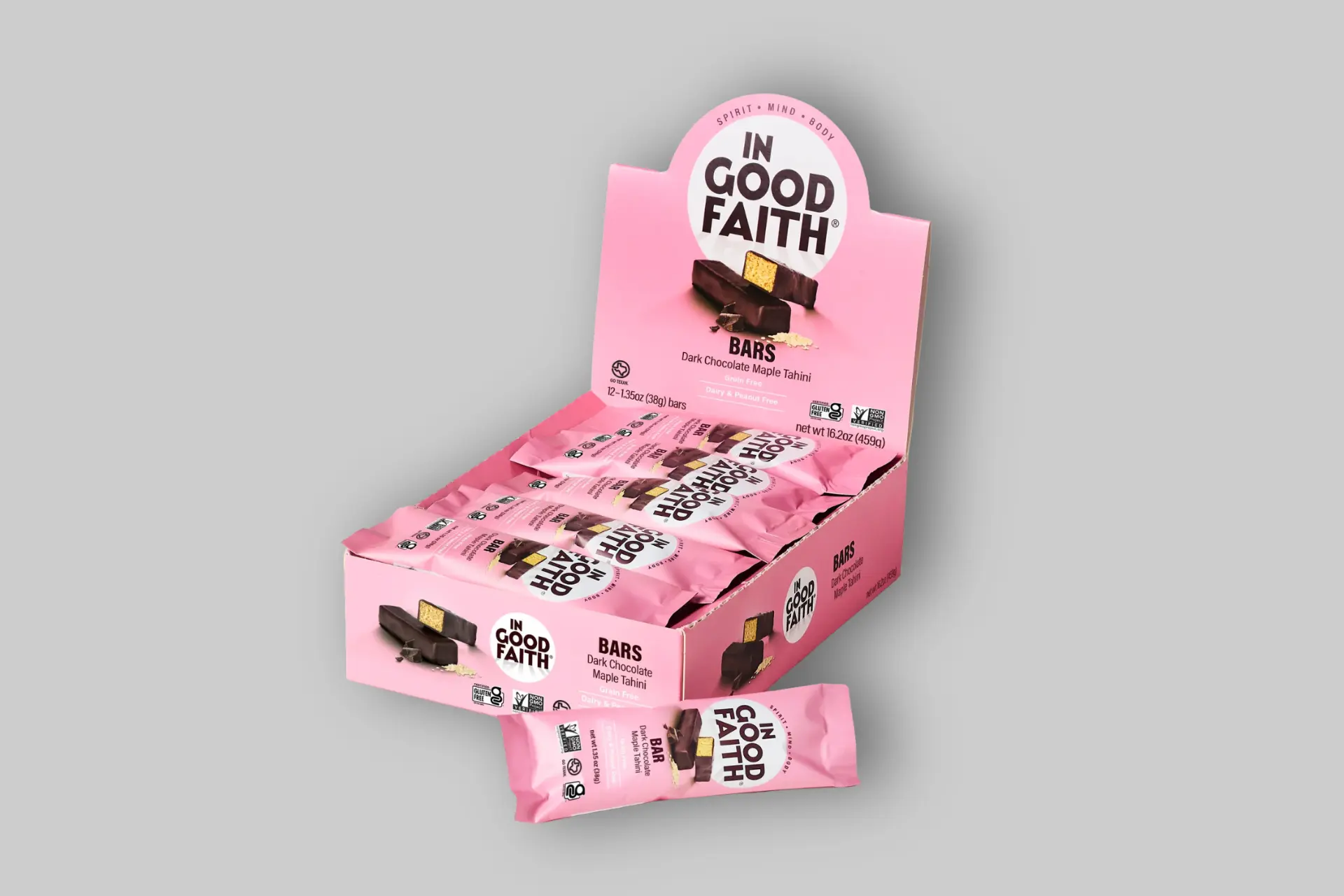 In Good Faith Dark Chocolate Maple Tahini Bars