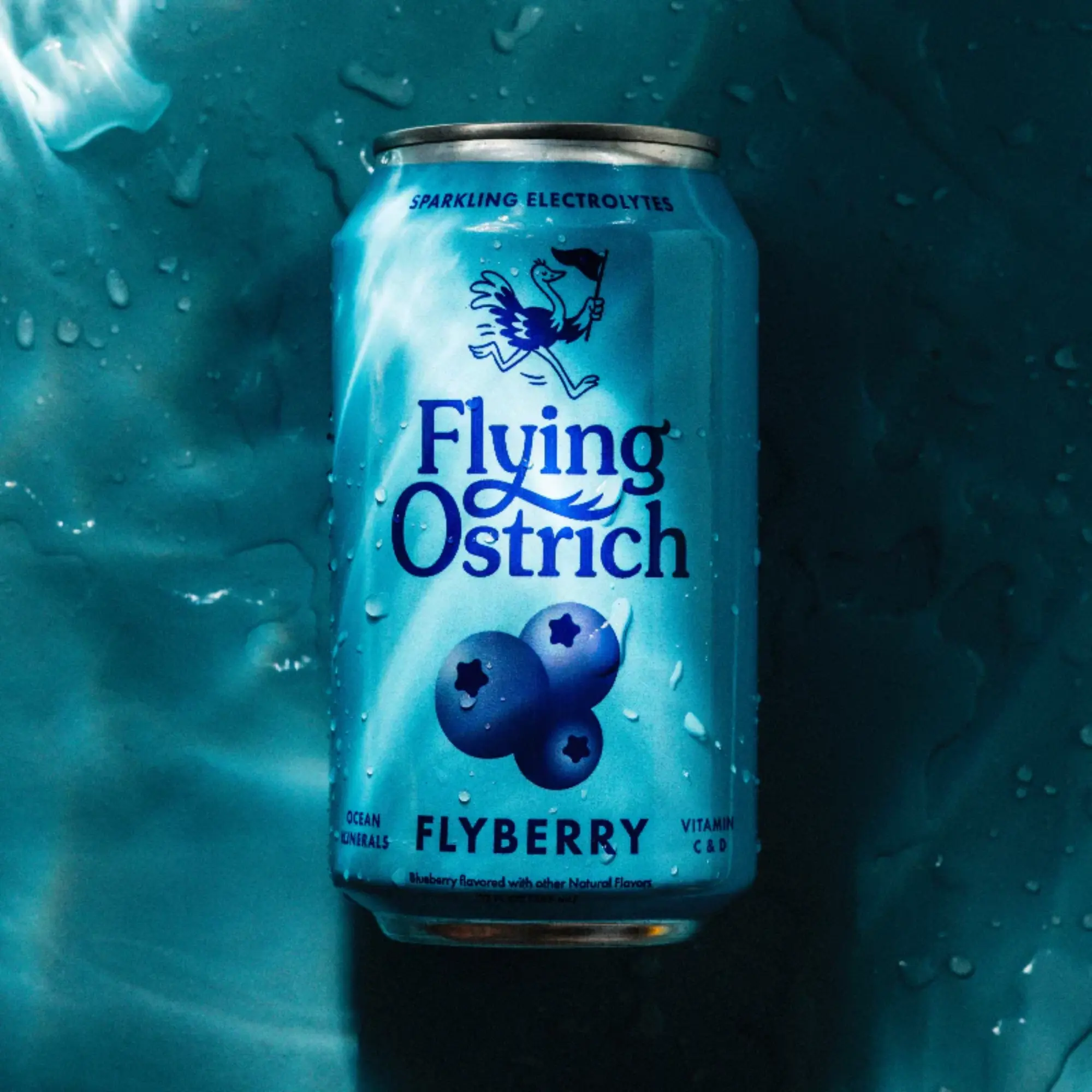 Flying Ostrich sparkling hydration beverage